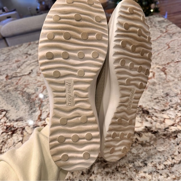 Men's Cream Brown tan business Casual Shoes comfy size 11.5 comfort sole summer - Picture 6 of 11